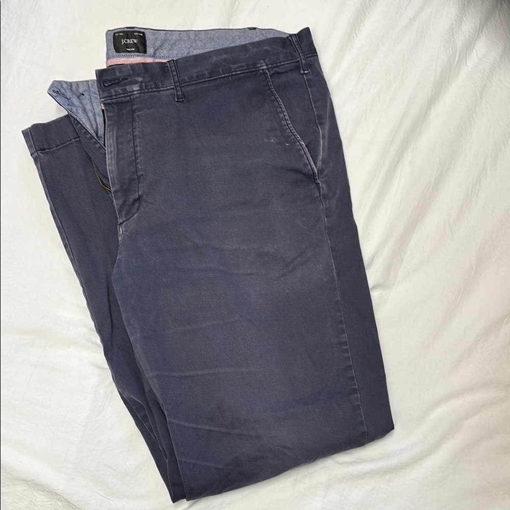 J. Crew Blue Chinos Classic Cotton-Blend Style